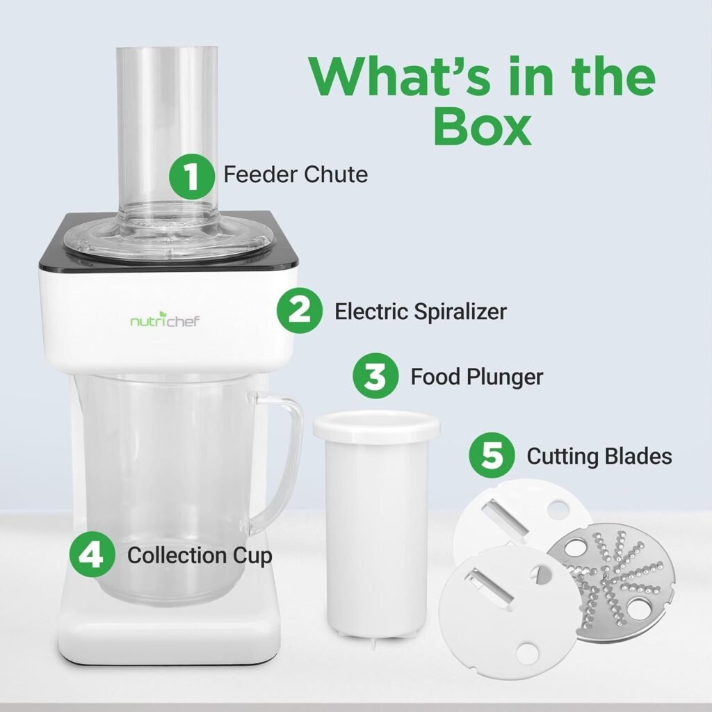 NutriChef 3-in-1 Electric Vegetable Chopper, Spiralizer & Salad Maker – Efficient Fruit Cutter & Spiral Shredder Machine 5 71dik8QN82L. AC SL1500 KnewKitchen – Your Guide to Small Kitchen & Home Essentials