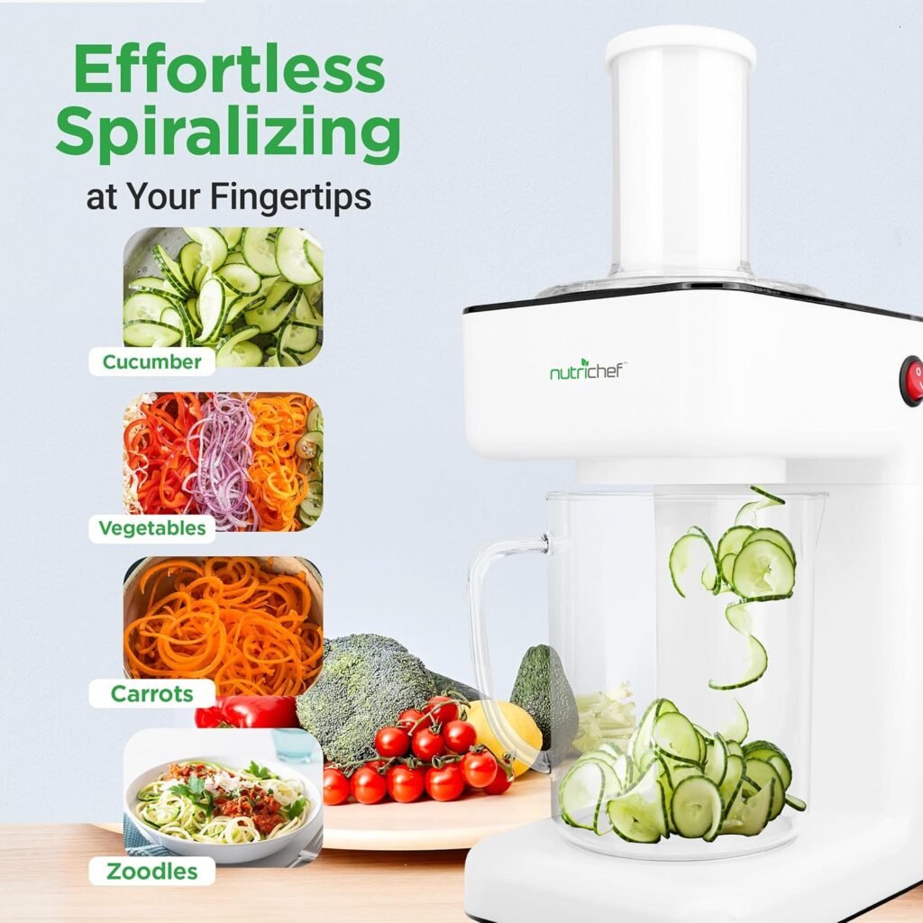 NutriChef 3-in-1 Electric Vegetable Chopper, Spiralizer & Salad Maker – Efficient Fruit Cutter & Spiral Shredder Machine 4 81Cic P6yEL. AC SL1500 KnewKitchen – Your Guide to Small Kitchen & Home Essentials